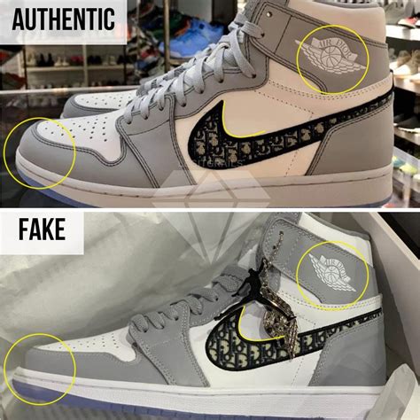 logo dior real vs fake|dior jordan 1 high spotting.